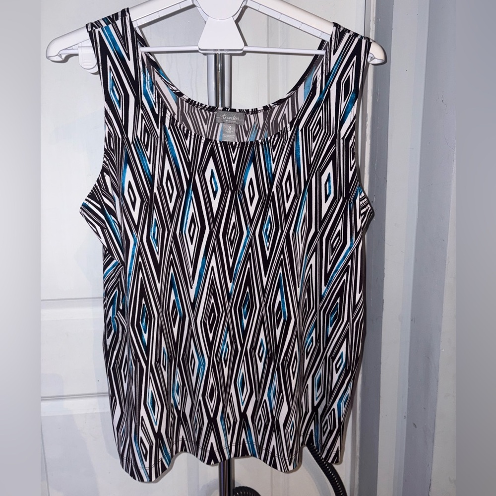 Travelers by Chico’s Geometric Sleeveless Top - sz3(XL) (P25)